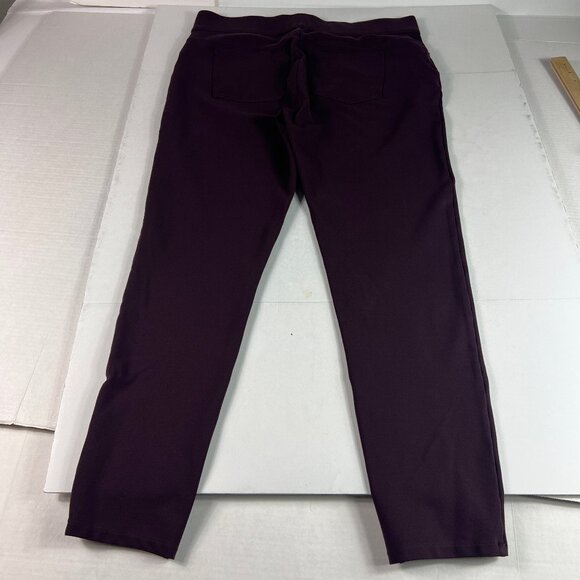 Spanx Pants Women's 36x28* Ponte Slim Straight High Rise Purple Stretch Tag XXL - Picture 10 of 16